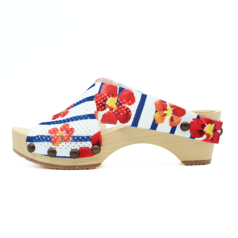 Libby Hill Sea La Vie Stripe Platform Clog Sandals