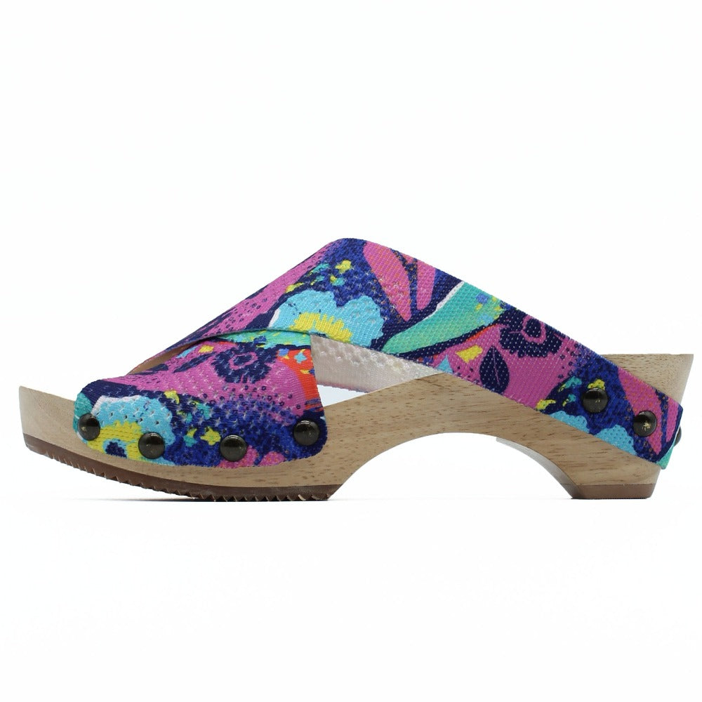 Libby Hill Midnight Garden Platform Clog Sandals