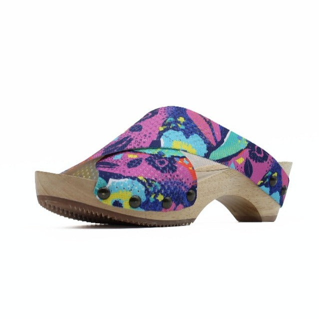 Libby Hill Midnight Garden Platform Clog Sandals