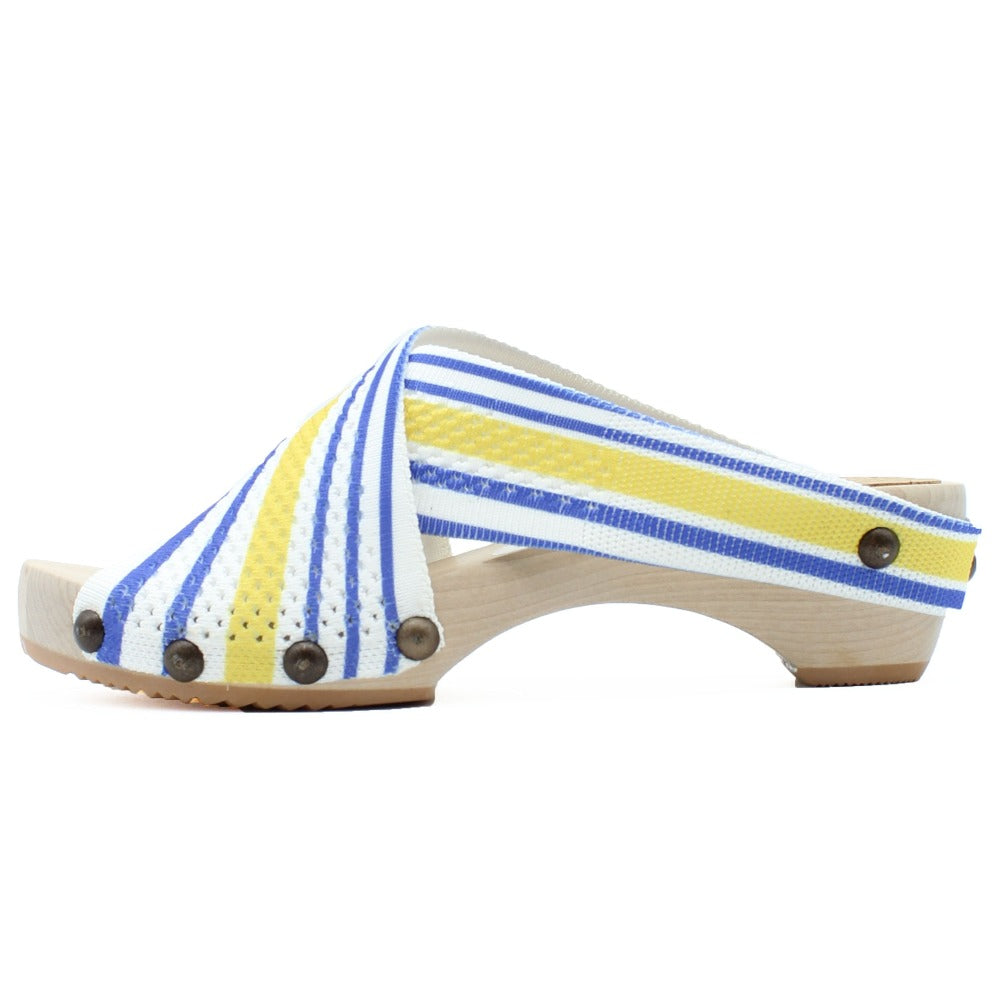 Libby Hill Oh Bouy! Stripe Platform Clog Sandals