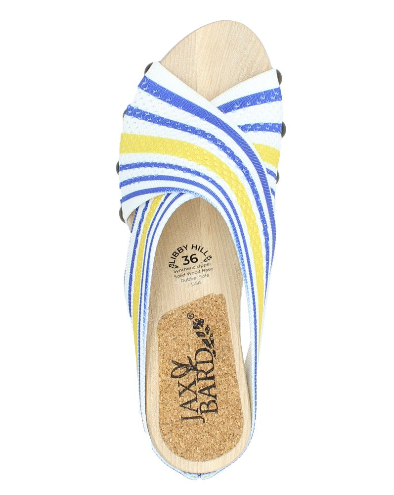 Libby Hill Oh Bouy! Stripe Platform Clog Sandals